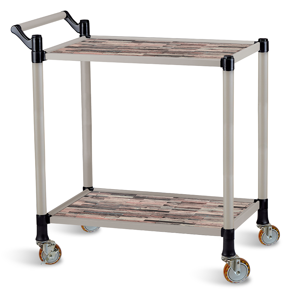 티렉스캐스터 2단 스텐 우드 서빙카트 (이동식대차 식당카트 운반카트) 137,200원