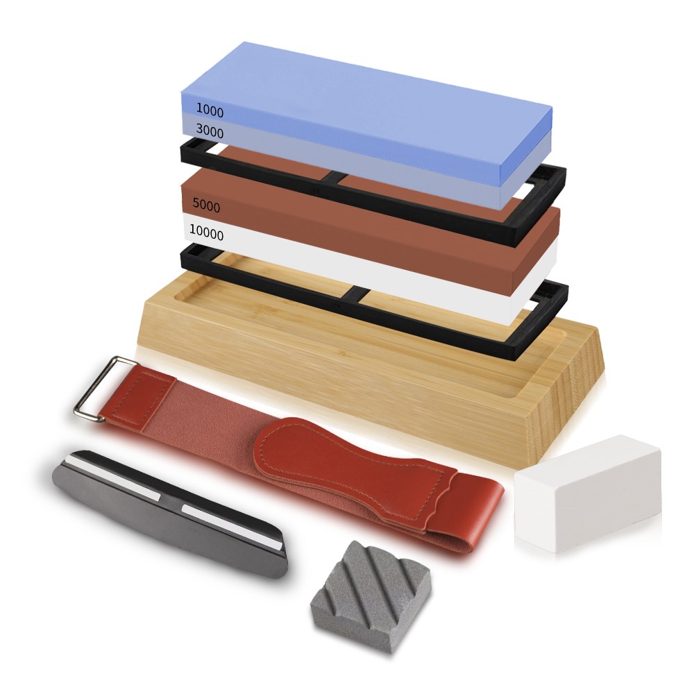 OMBRY 칼갈이 1000/3000방 5000/10000방 연마석 양면 숫돌 세트 15,000원