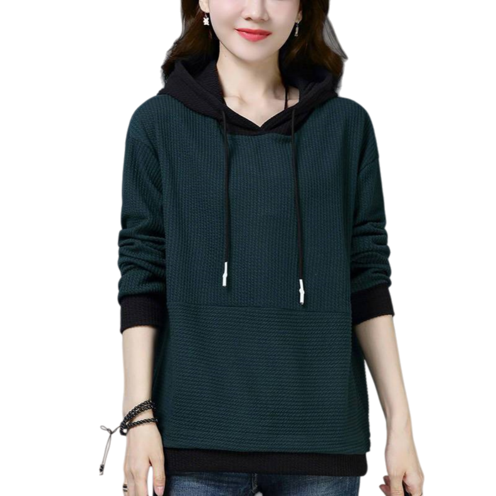 Makone 여성 봄 가을 캐주얼 레이어드 풀오버 후드티 23,500원