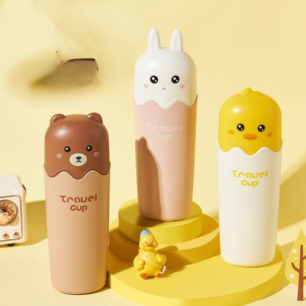 안심PP 휴대용 캐릭터 칫솔치약케이스CUP, 핑크 6,500원