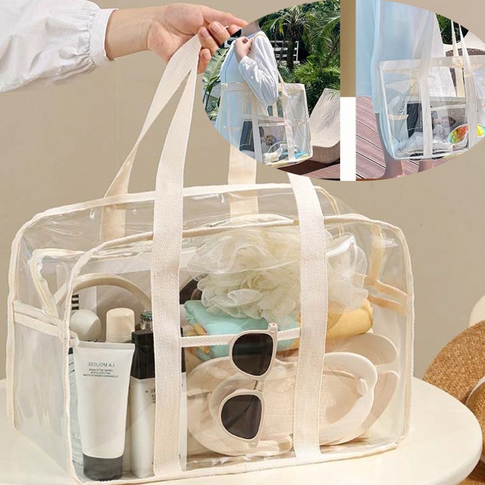 레오큐 투명 방수 pvc 대형 물놀이 비치백 13,700원