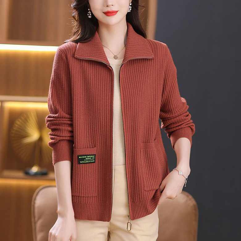 POMTOR 고급 양털 스웨터 여성 코트 루즈핏 순색 집업 니트 카디건 봄 가을 빅사이즈 상의 26,800원