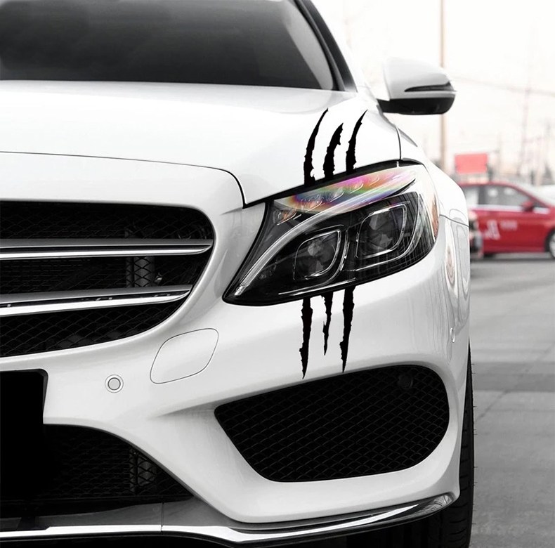 몬스터 발톱자국 라이트 스크래치 가림 차량용품 자동차 스티커 2,700원