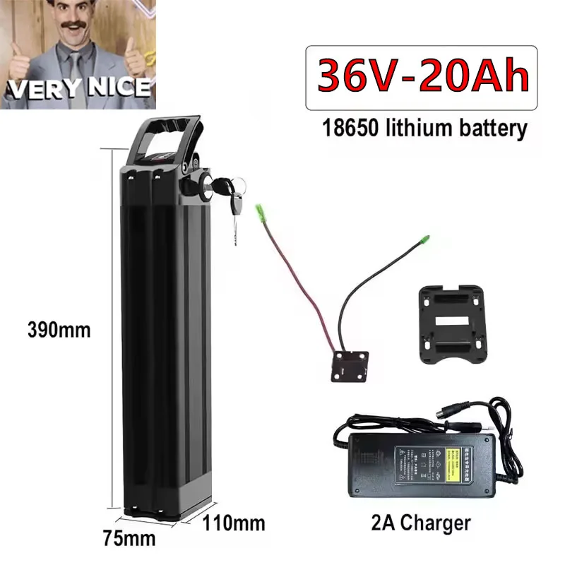 18650 충전식 리튬 배터리: 36V-48V 30Ah 내장형 BMS 바팡 실버피쉬 250W-1000W 모터 키트용 179,400원