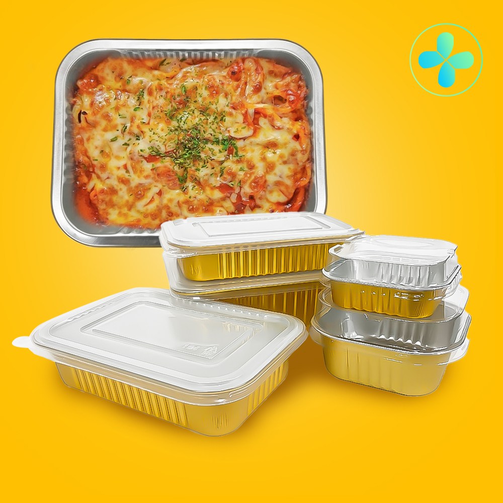 HS 사각 알루미늄 금색용기 111140호 전골냄비 파스타냄비 소스용기 일회용 캠핑 배달 박스판매, 2000개 455,800원