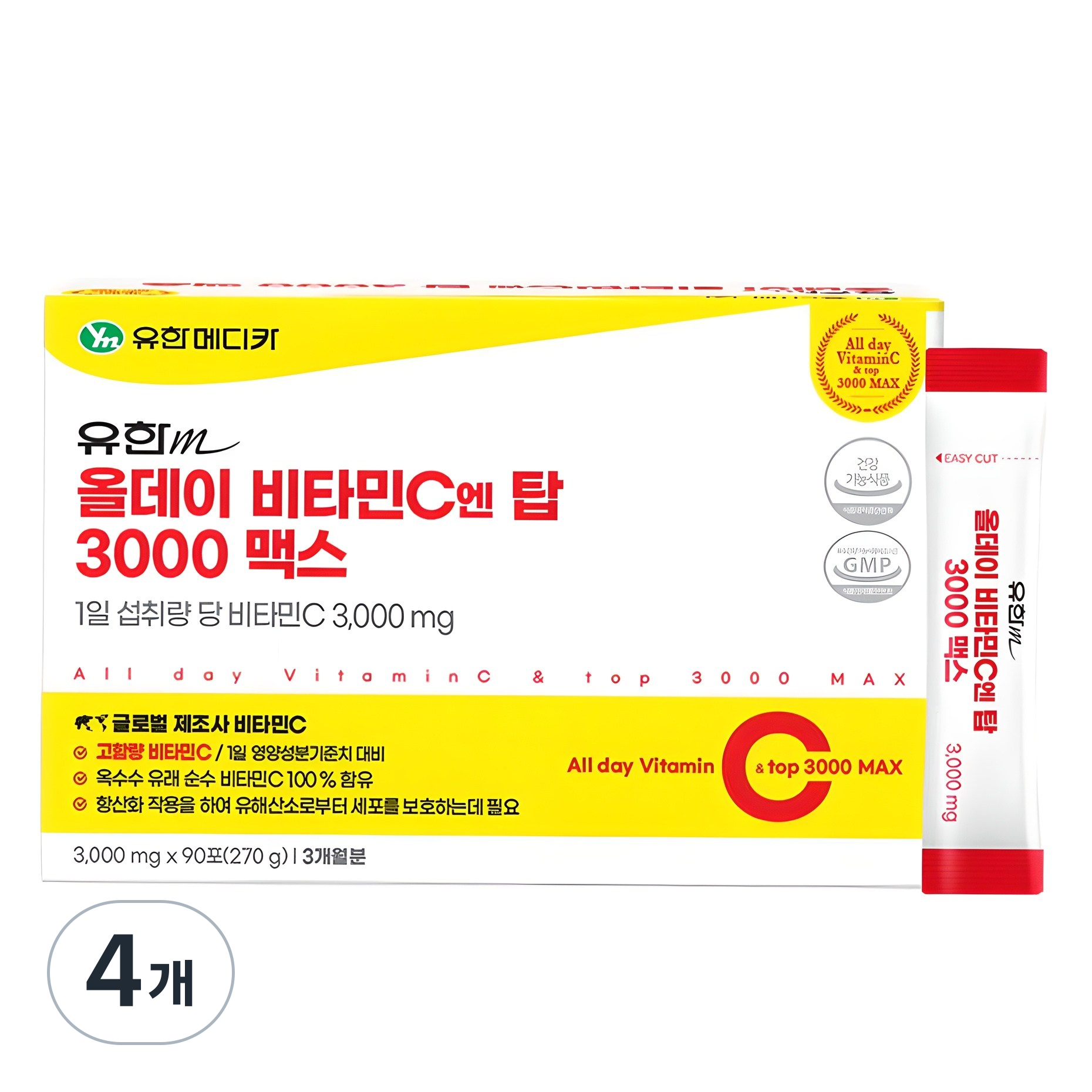 유한메디카 올데이 비타민C 엔 탑 3000 맥스 90p 40,100원