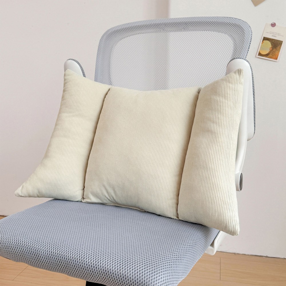 Pogeuni 편안한 코르덴 허리 쿠션 사무실 의자 허리 지탱 등받이 쿠션 17,900원