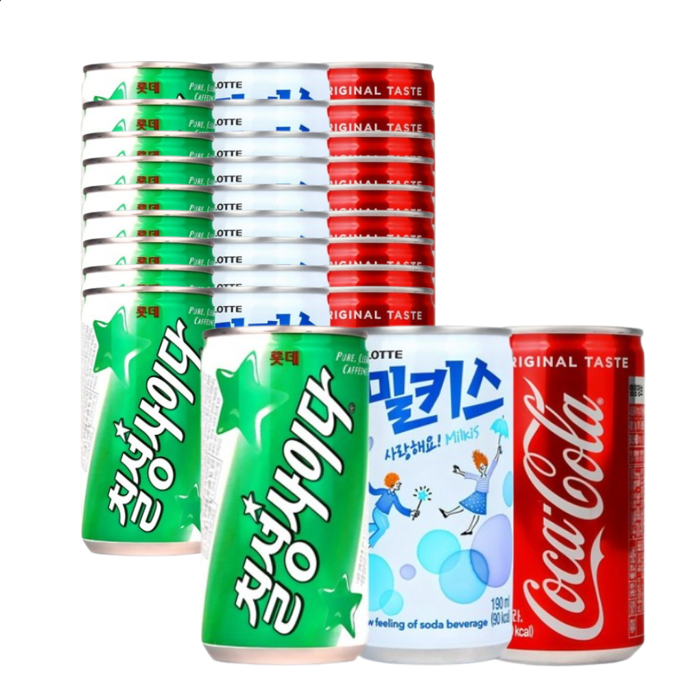 코카콜라밀키스사이다190ml x 각10개(총30개) 업소용/콜라/사이다/밀키스/탄산음료/미니음료/소캔음료 239,870원