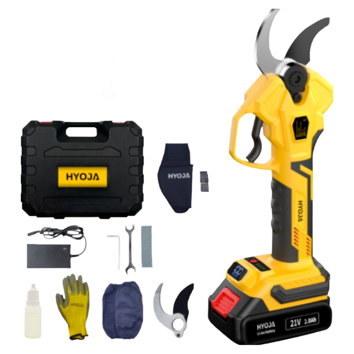 효자 전기 전동 충전 전지가위 40mm 충전식 정전 고지 나무 가지치기, 1개 178,000원