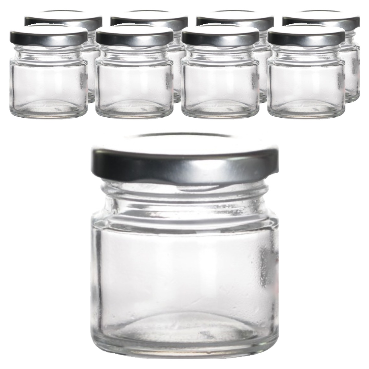 서울패키지 미니 실버캡 원형 유리병, 9개 11,500원