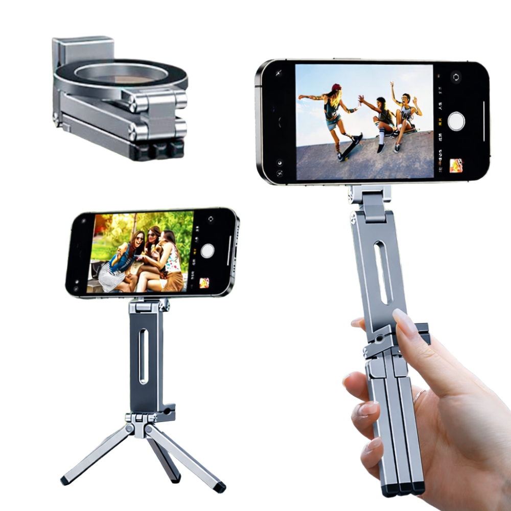 익스오더 마그네틱 3 in 1 클립 회전 접이식 스탠드 핸드폰 거치대, 1개, 그레이 11,300원