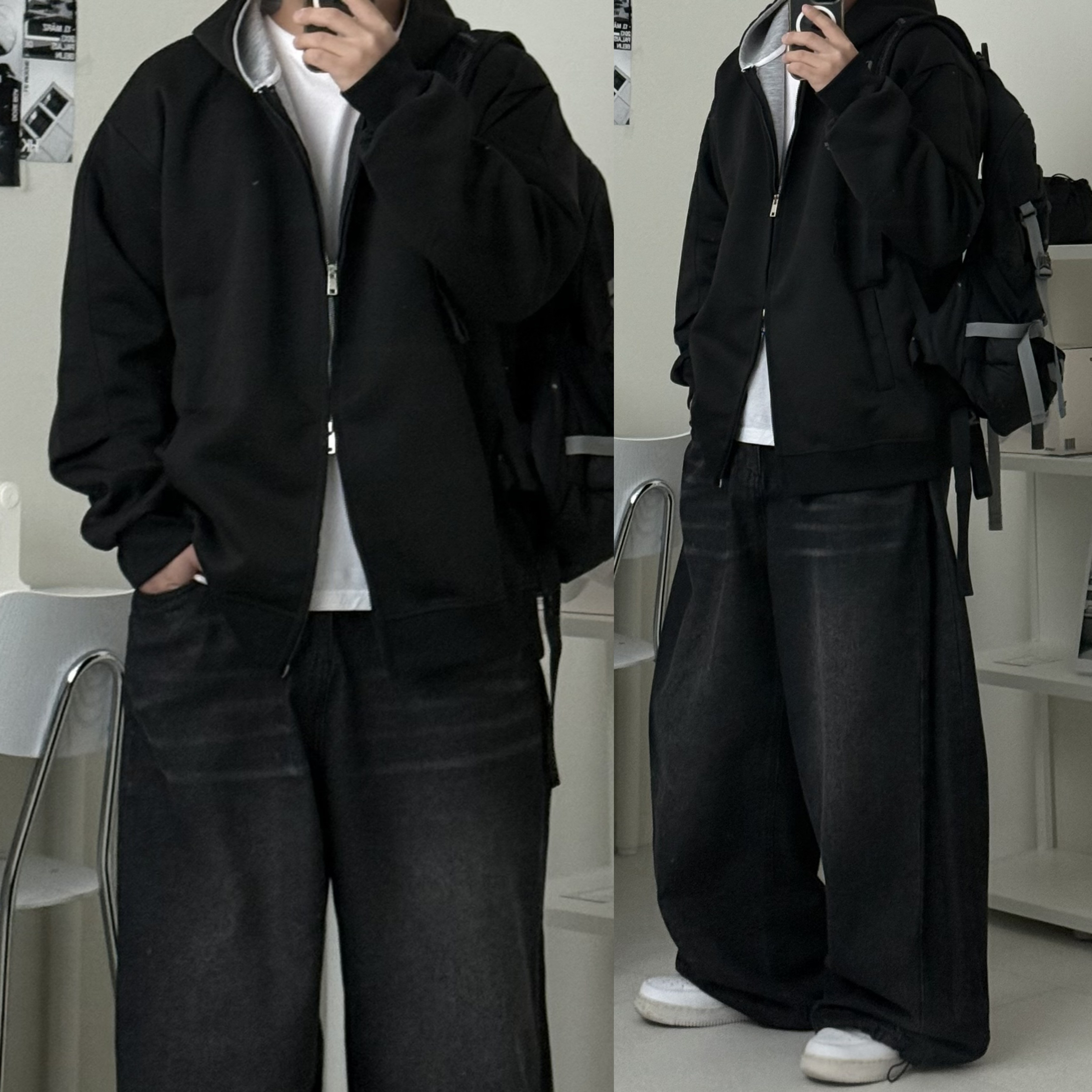 르위 오버핏 후드집업 투웨이 빅사이즈 벌룬 점퍼 자켓 남녀공용 29,000원