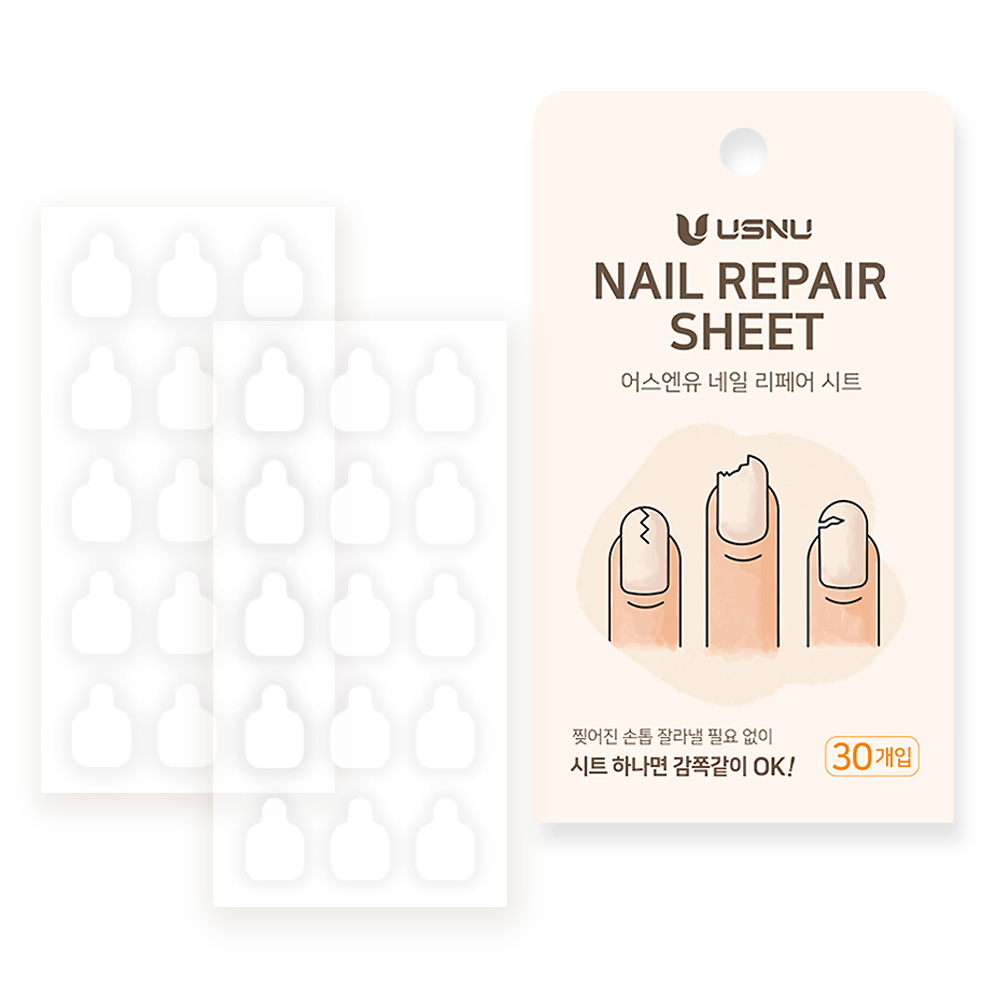 어스엔유 네일 리페어 시트 낱개형(2매) - 찢어진 손톱 보수, 2개, 0.2ml 9,900원