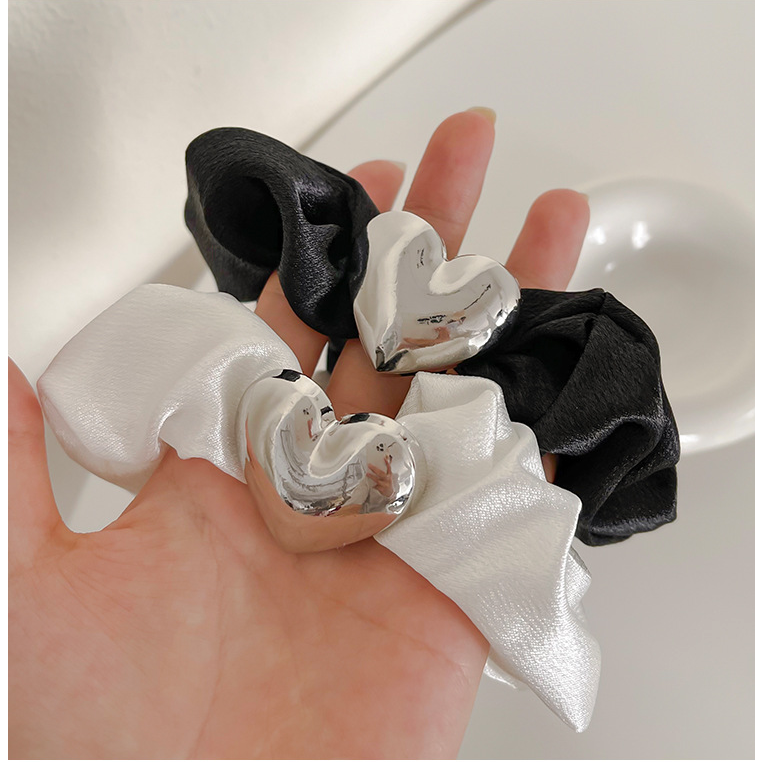 헤어끈 머리 곱창 해어슈슈 밴드 실버하트 2종세트 4,900원