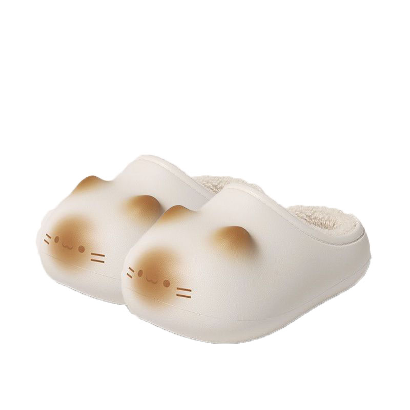 귀여운 고양이 털 슬리퍼 실내화 모찌 실내화 겨울 여성 방한화 10,000원