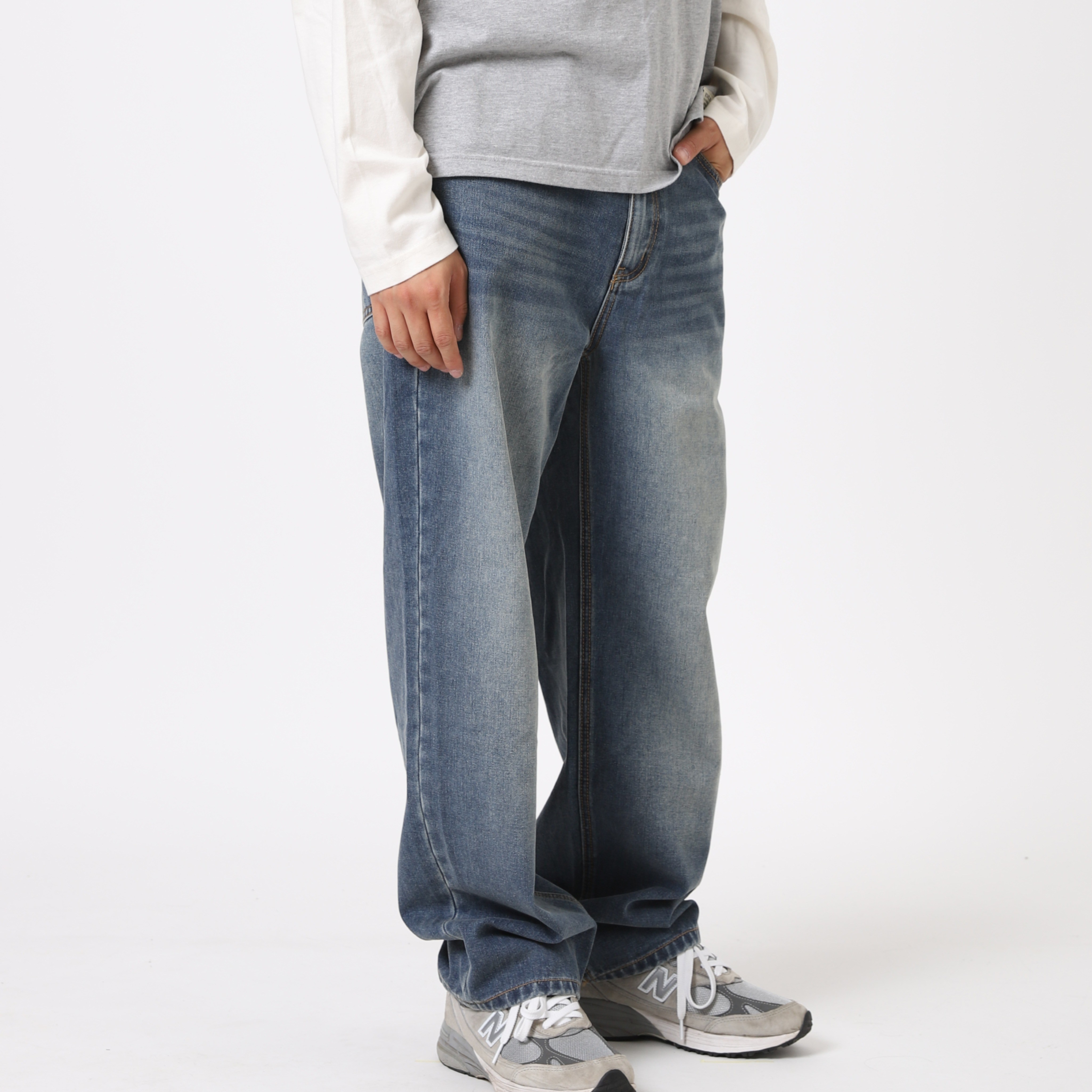 G2K 남자 프리미엄 워싱 와이드 데님팬츠 청바지 35,800원