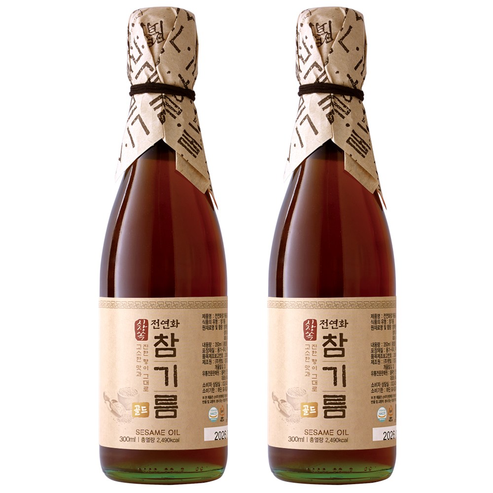 시장쏙 전연화 참기름 골드, 2개, 300ml 27,610원
