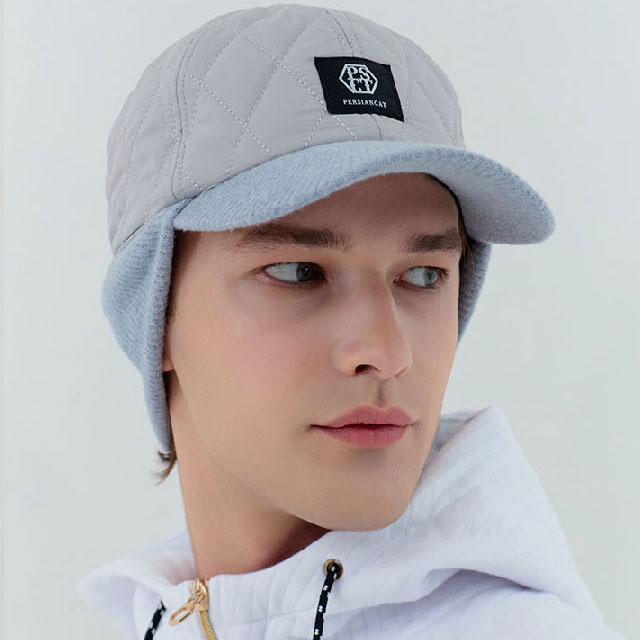 페르시안캣 이어플랩 방한 패치 4온스 패딩 골프 모자, 그레이, 1개 48,000원