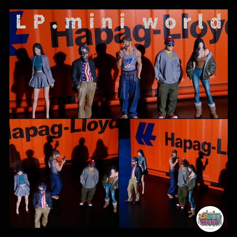 1:64 LP 미국 인물 청년들 거리의 피규어 5종, 5개 완성 세트 120,000원