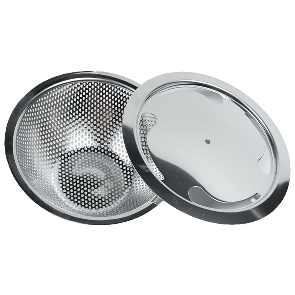싱크대 배수구 올 스테인리스 거름망+덮개 세트(찌꺼기 끼지 않는 라운드 모양/녹슬 일 없는 스테인리스 304), 1개 13,900원