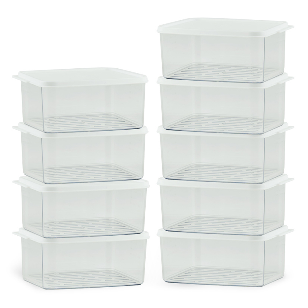 이지앤프리 스테커블 냉동실정리 소분용기 높은형 1.2L, 1개입, 9개 29,900원