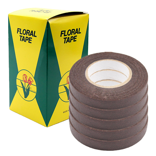 attizone 꽃철사 지철사 꽃테이프 플라워테이프 나뭇잎 장미엽 꽃만들기 공예 꽃만들기 재료, 꽃테이프 밤색(12개입), 1개 9,640원