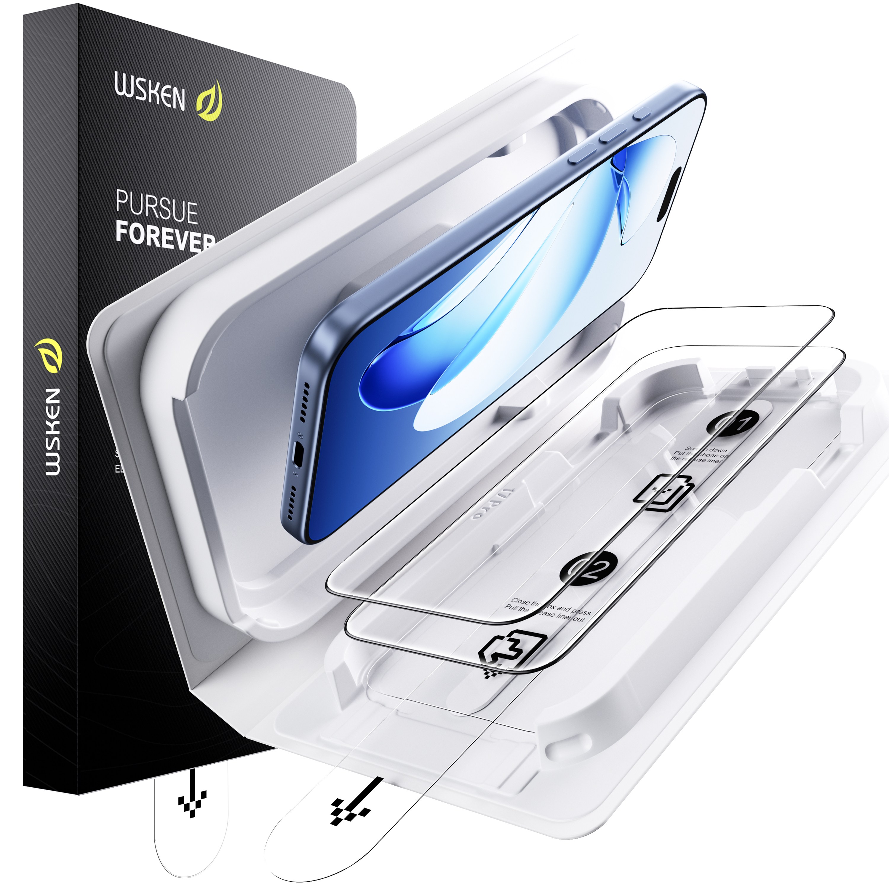 WSKEN AR필름 초고화질 무반사 9H 액정보호필름 지문방지 + 이지툴, 2개 36,900원