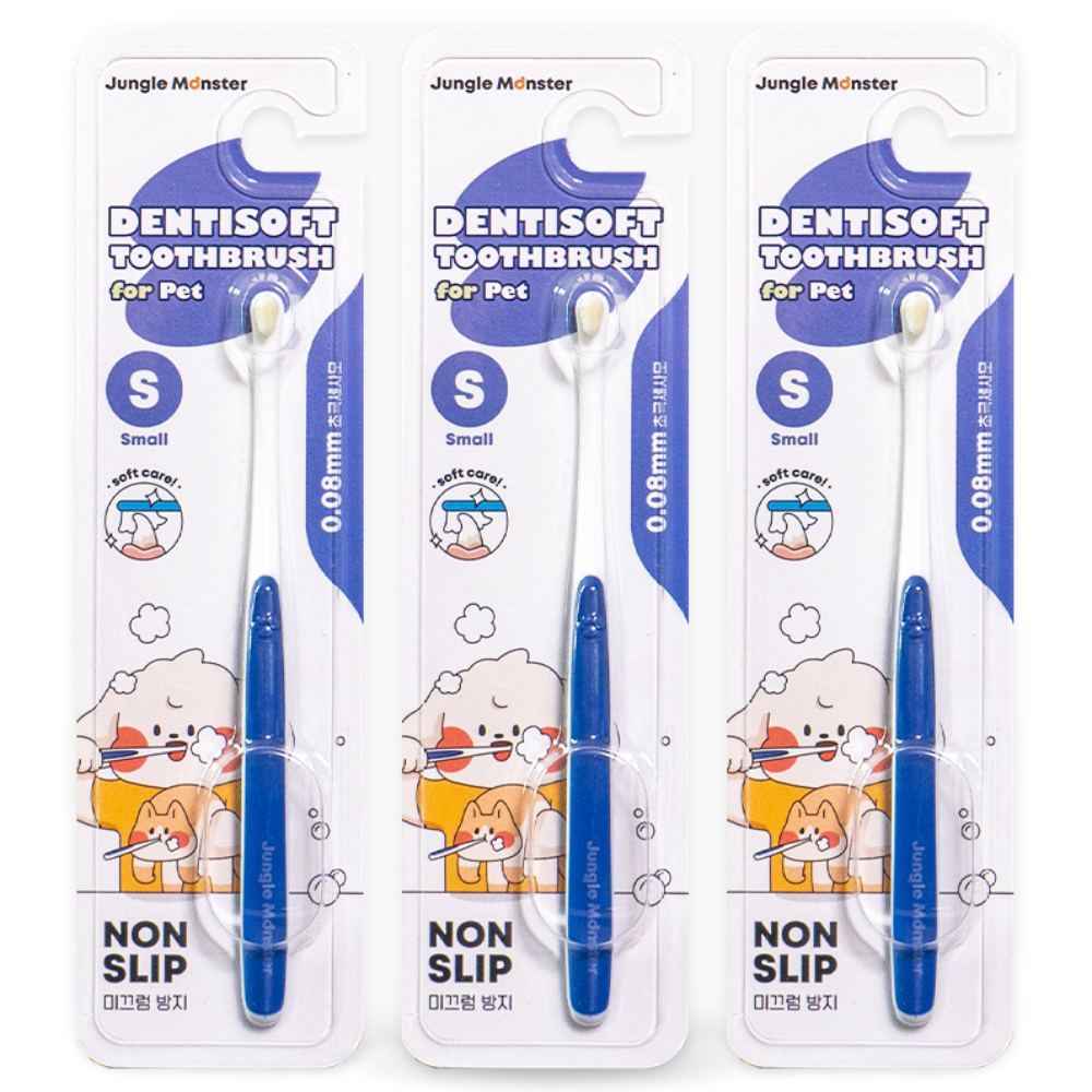 정글몬스터 초소형 반려동물 덴티소프트 극세사모 칫솔, 블루, 3개 17,150원