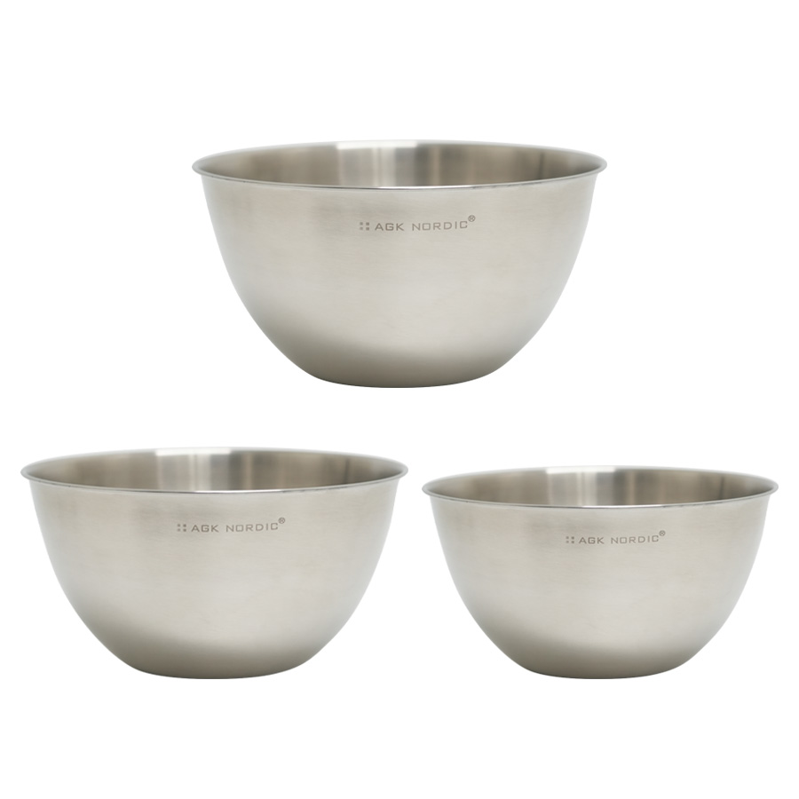 스텐 계량 믹싱볼 3종 세트 눈금표기 깊은형 스텐볼 베이킹 제과제빵 과일 샐러드 다용도, 1세트, 스텐 믹싱볼 26,800원
