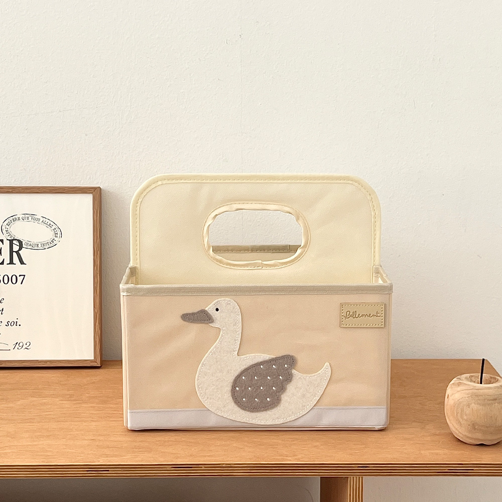 벨몽 2단 휴대용 이동식 트롤리 아기 기저귀 정리 수납함, 오리, 1개 24,000원