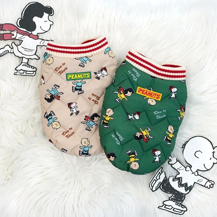 패리스독 피너츠 스케이트패딩 - 베이지/강아지옷 18,900원