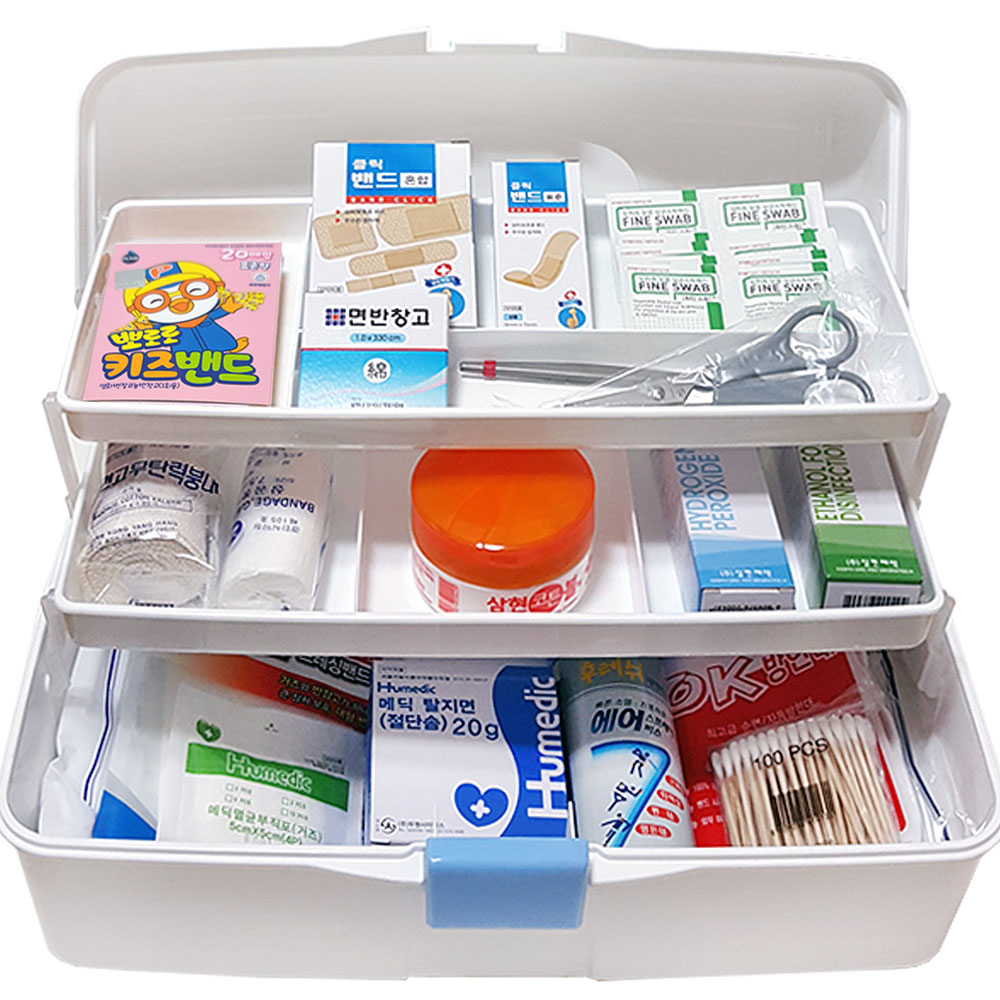 비즈팜 한국산 구급함세트(구급함 대형케이스+ 구급용품 20종), 1개 26,900원