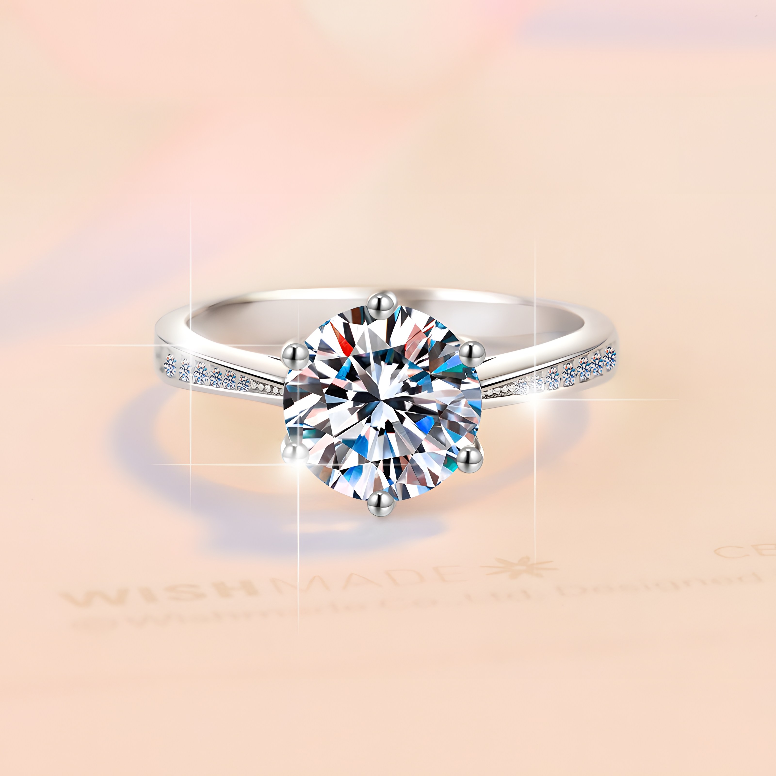 Leo Virtue  모이사나이트 1캐럿  S925 순은도금 솔리 베이직 반지 GRA증서 정품 보증 58,800원