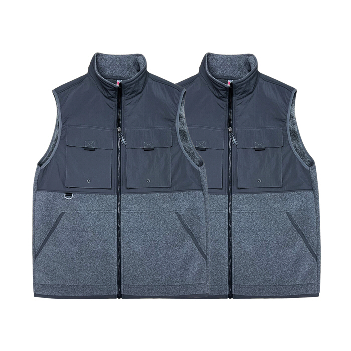 1+1 나인앤나인 후리스 안감 보아털 우븐 포켓 조끼 (2장세트) 55,960원