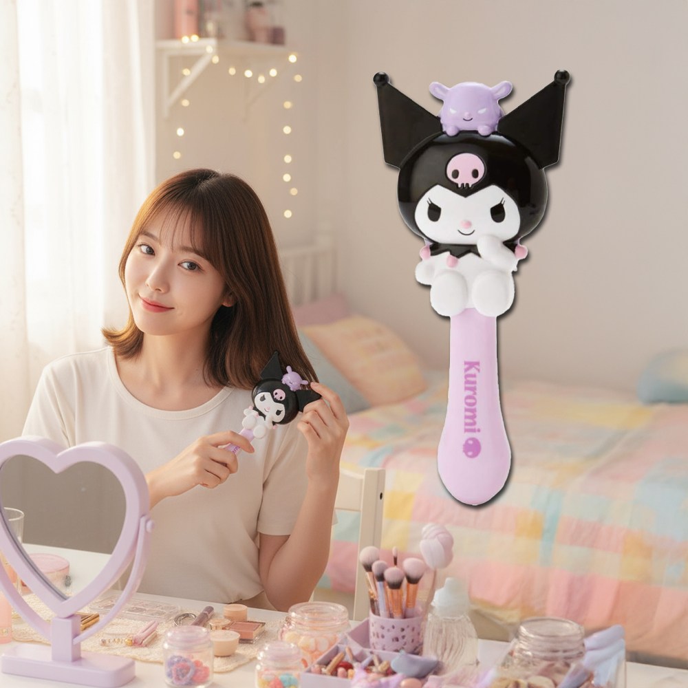 SANRIO 캐릭터 헤어브러시 정식라이센스 ABS손잡이 PP핀 TPE 쿠로미, FREE(One size) 23,730원