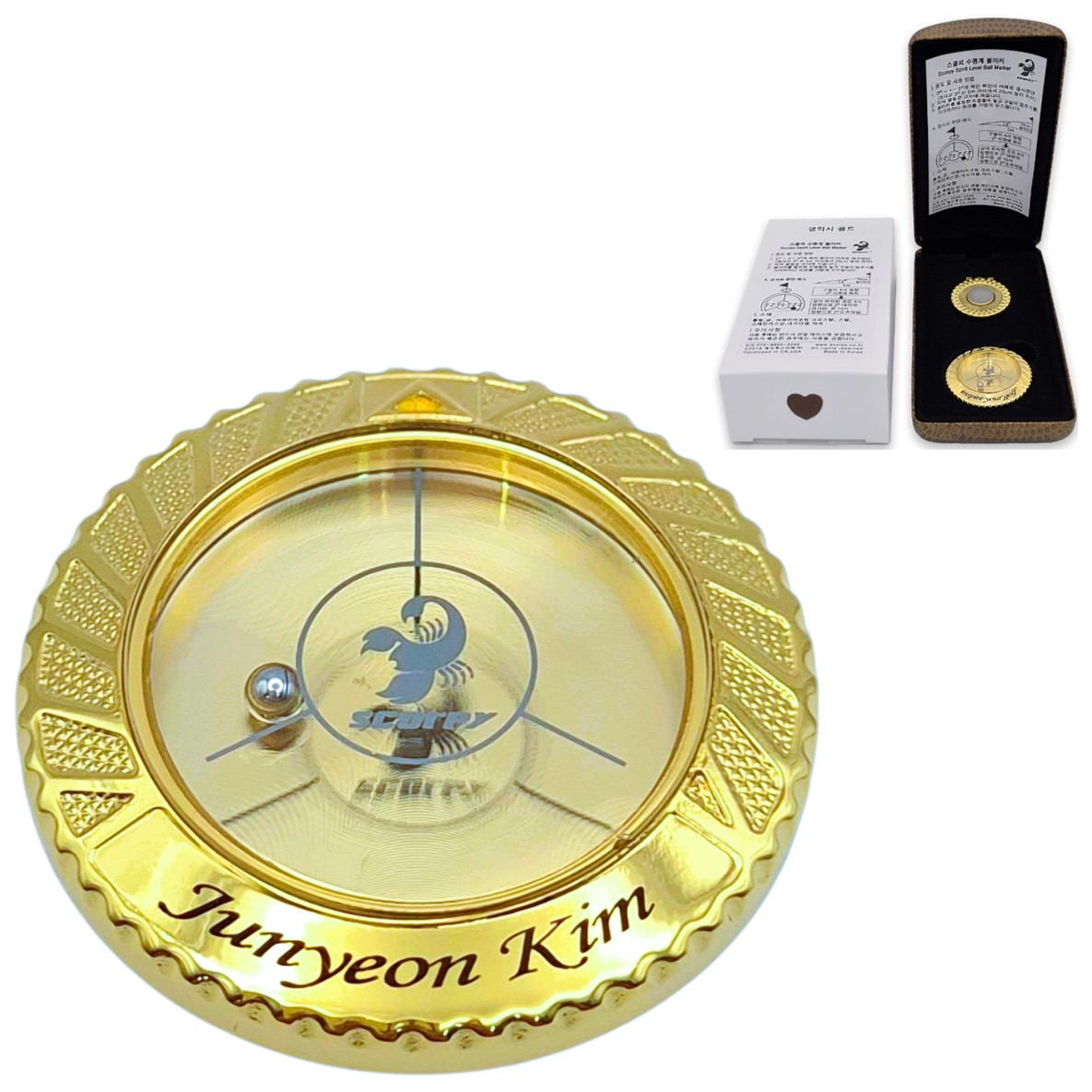 스콜피 골프 수평볼마커 수평계 볼마커 이니셜마킹 볼마크 42,000원