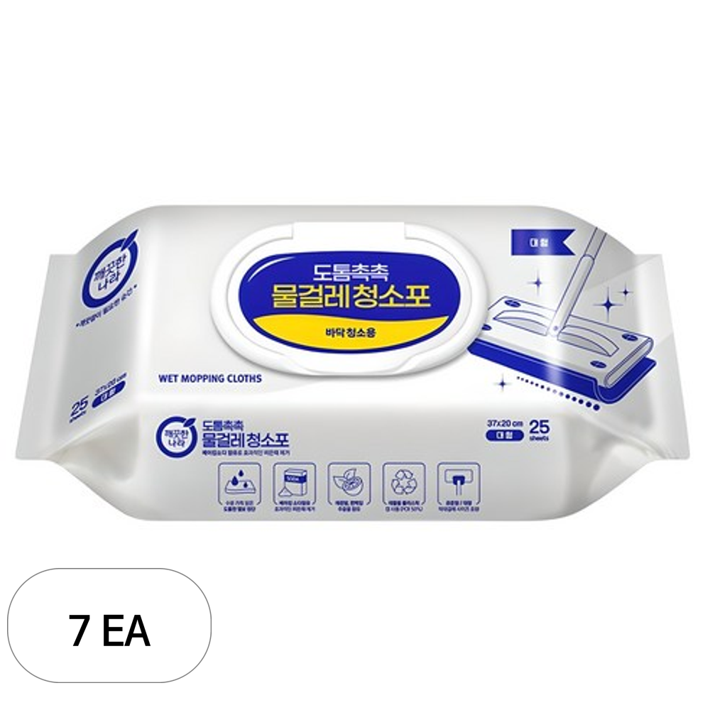 깨끗한나라 도톰촉촉 물걸레 청소포 캡 25p 39,010원