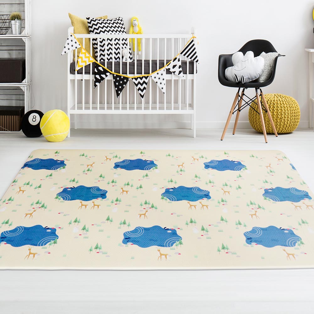 JSS&D 놀이방매트 거실 바닥 PVC 쿠션매트 유아 층간소음방지 발매트, 작은숲양면 87,590원