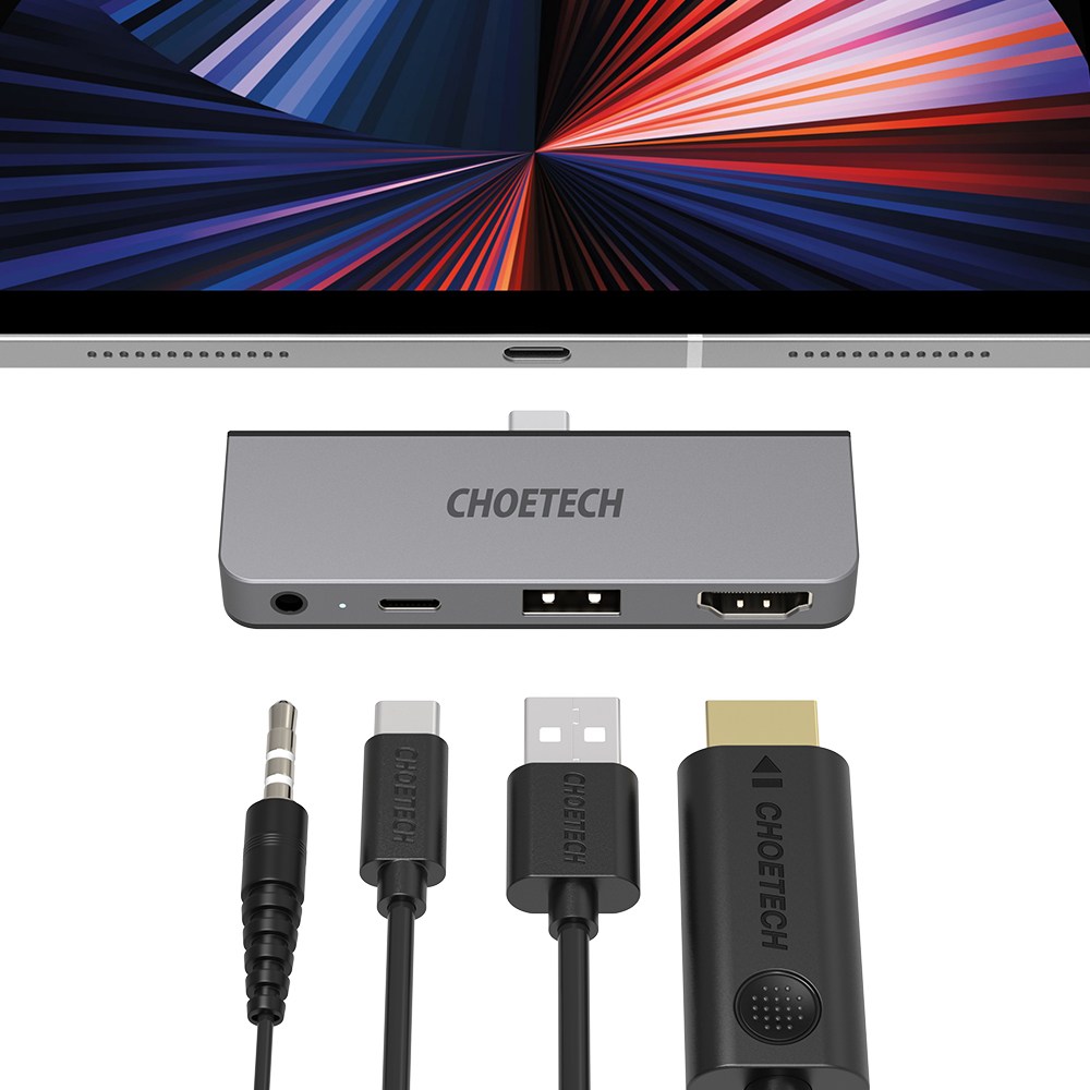 초텍 4in1 C타입 멀티포트 HDMI 허브 아이패드 태블릿, 혼합색상, 1개 48,400원