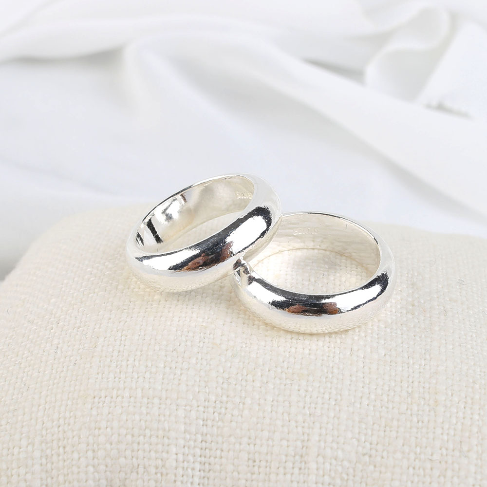 고급 순은99% 실버 쌍가락지 1+1 5돈형 엥게이지반지 두꺼운 은반지 298,900원