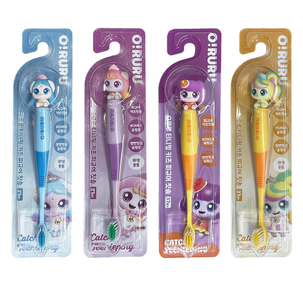 오루루 티니핑 키즈 피규어 칫솔 4개 1세트/ 색상랜덤, 1세트, 4개입, 혼합 20,000원