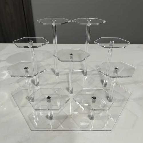 진열대 1개 아크릴 디스플레이 스탠드 9단 다기능 디스플레이 스탠드 액션 피규어 수집품 화장품 및 향수 디스플레이용 육각형 브래킷 클래식한 홈 데코레이션을 위한 완벽한 선택 26,800원