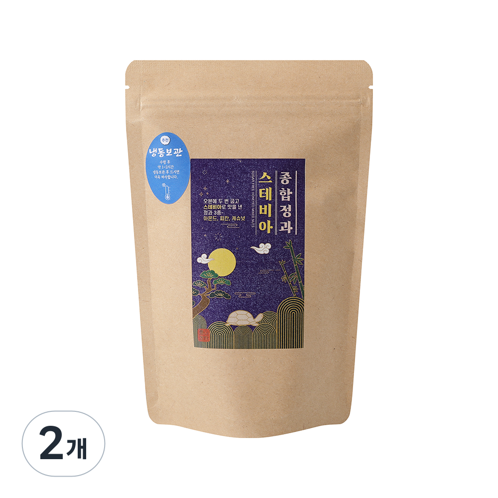 풍심당 무설탕 스테비아 종합 견과류 정과, 하루 견과류, 강정, 저당간식, 회사 간식, 60g, 2개 15,800원