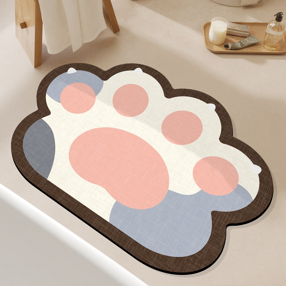 DEXI 욕실 미끄럼방지매트 주방 화장실 호텔 미끄럼방지 규조토 발매트 호텔 화장실 베란다 싱크대 논슬립 발판 클래식 빠른 흡수 욕실 발매트, 그레이, 1개 8,900원