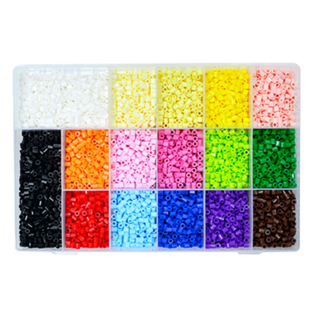 [사은품_5종모양판과 패턴모음] 7200여개의 지니비즈 16컬러 트레이 / 컬러비즈 / 펄러비즈 /, 지니비즈 16컬러 트레이 16,900원