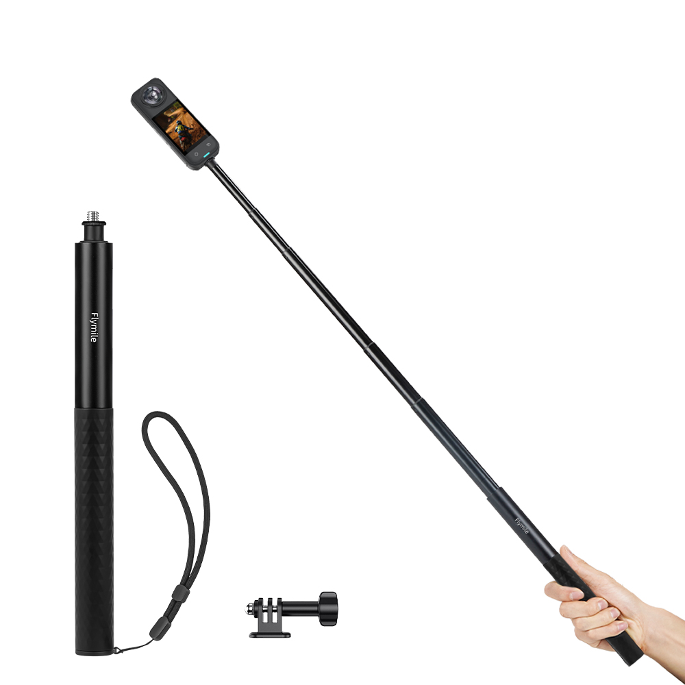Flymile 신형 인비저블 셀카봉 확장봉 액션캠 OSMO Pocket 3 Action 5 Pro Insta360 X5 호환 5단 길이조절, 1개, Selfie stick 25,000원