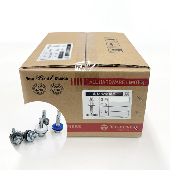 (유진코) 육각 방수피스 box 판넬 지붕 직결 PVC 스펀지 돔와샤 나사 131,600원