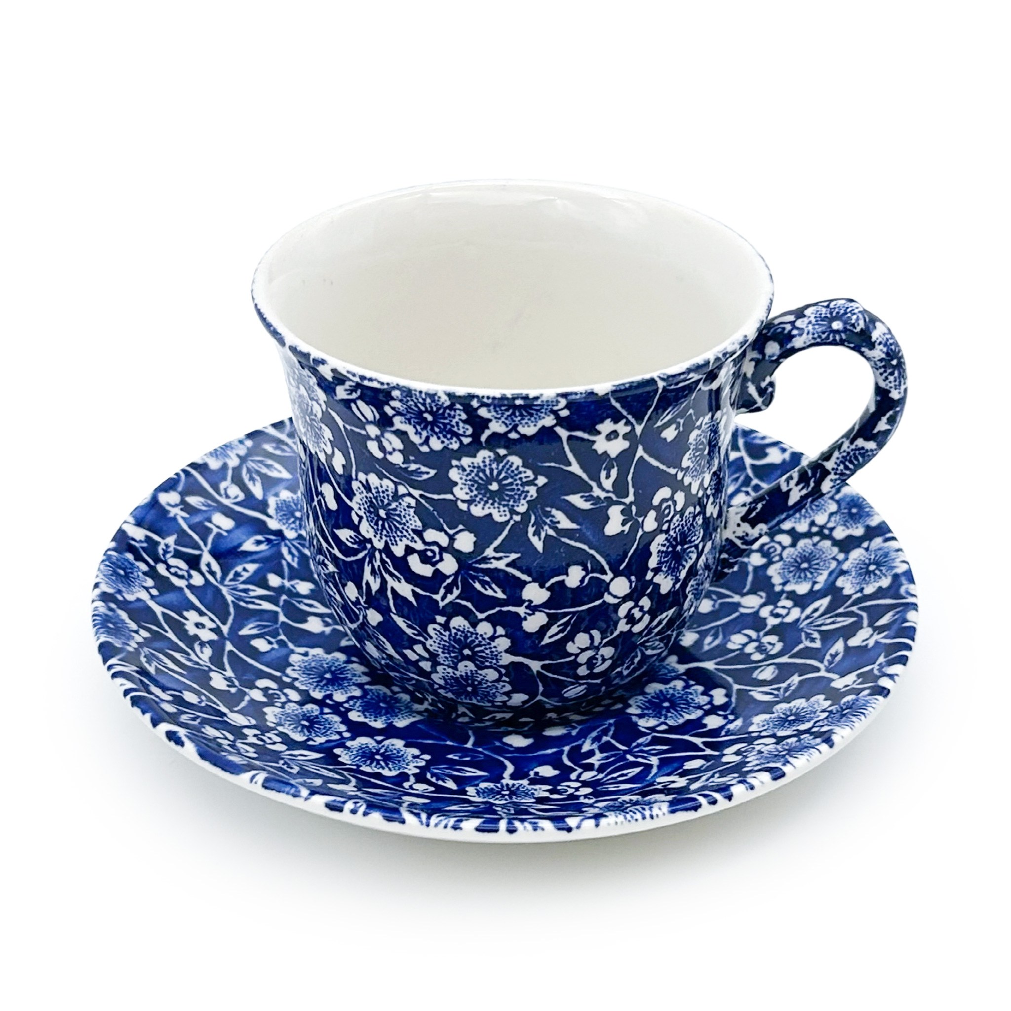 Antique 영국 퀸즈 캘리코 블루 친즈 찻잔 2인조 세트 로지나 커피잔 머그 빈티지 카페컵 홍차잔 52,200원