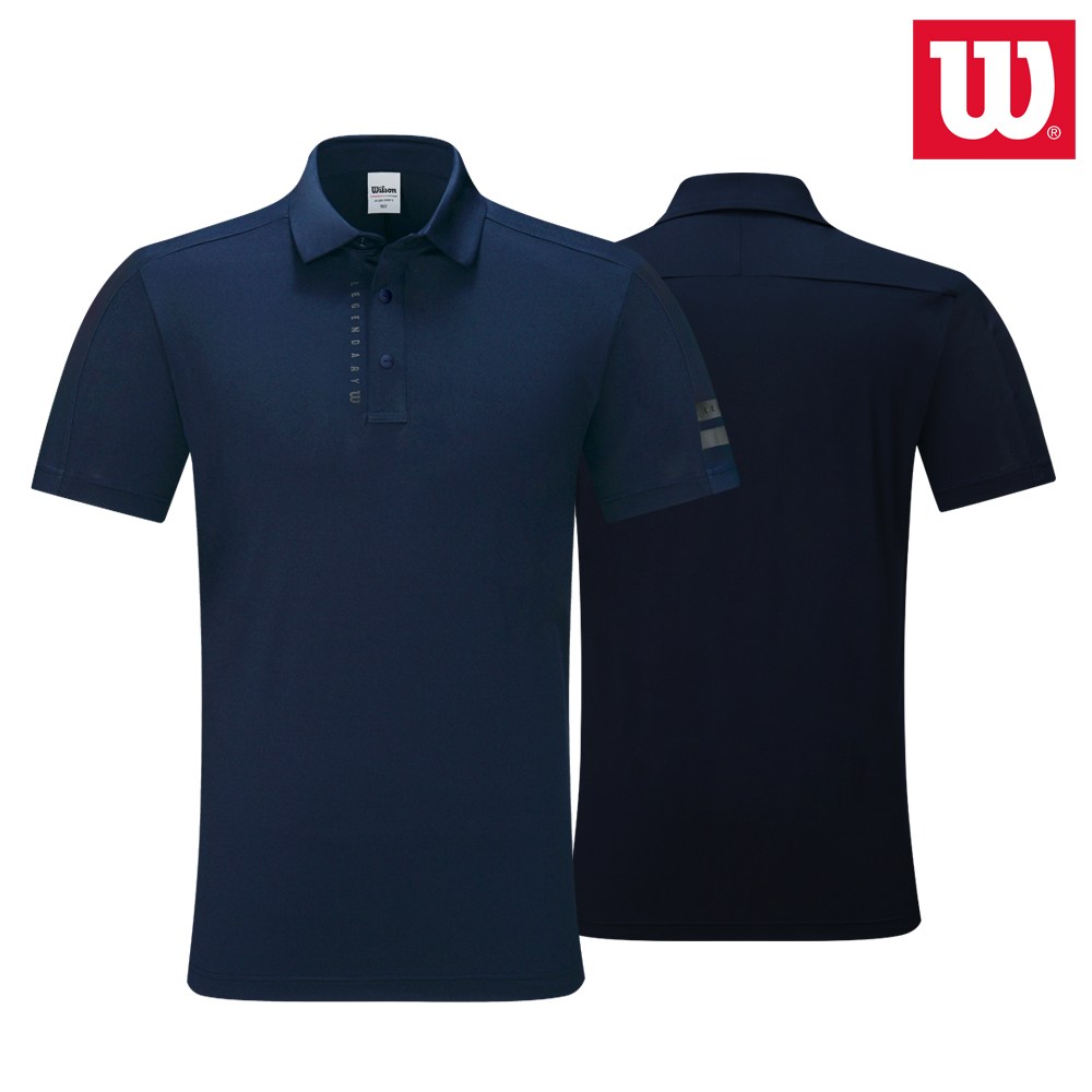 윌슨 남성 반팔 티셔츠 8203 네이비 카라 단체 테니스 26,000원
