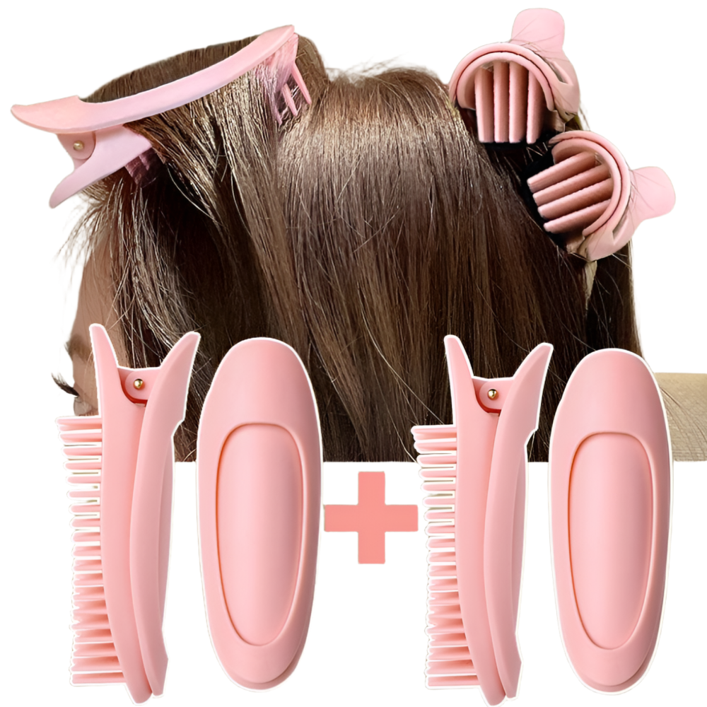 코코마르 앞머리 뿌리 볼륨 집게 구르프 헤어롤 뿌리펌 효과 2+2, 4개, 핑크 12,660원